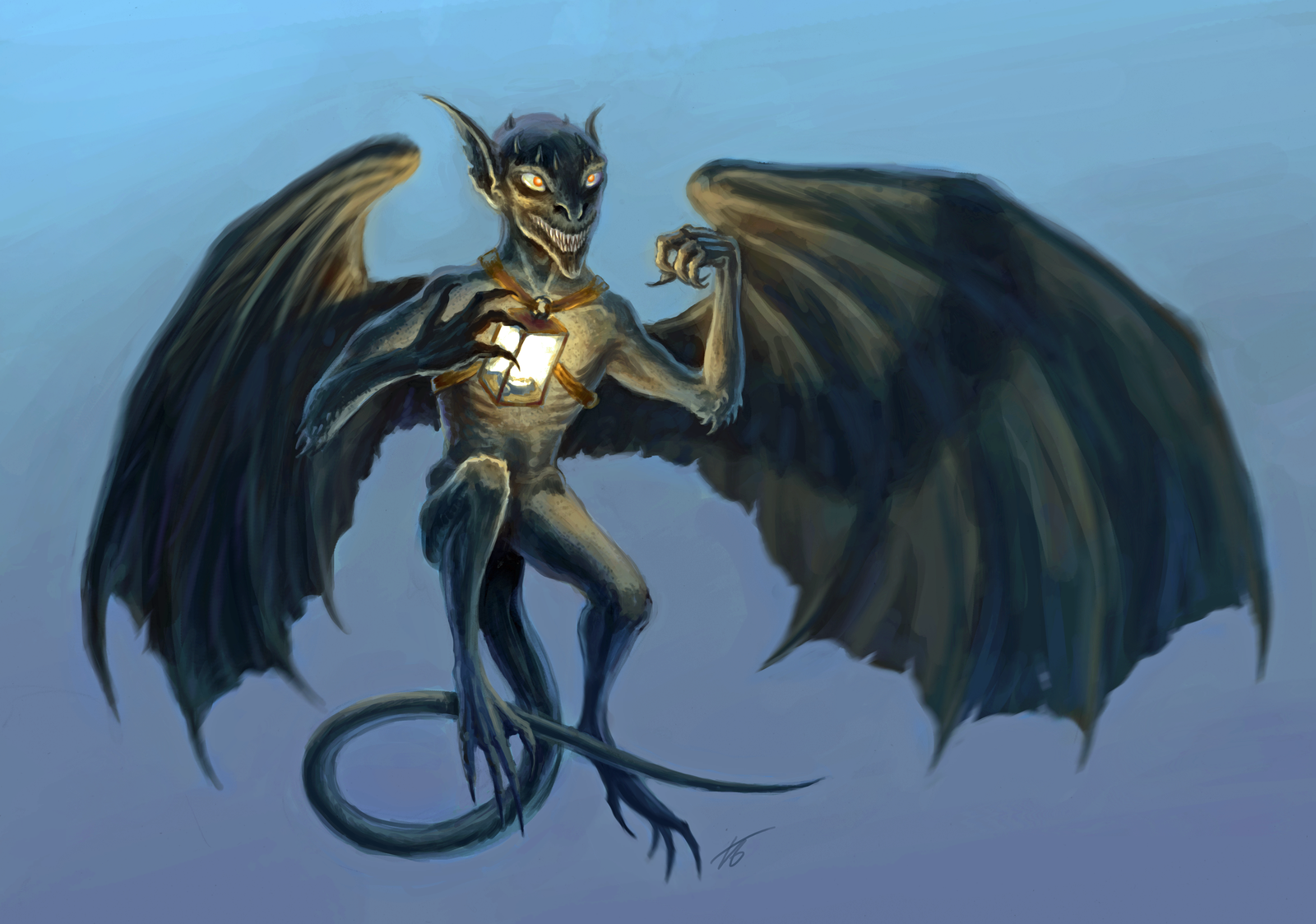 Image of a bat like creature the size of a humming bird